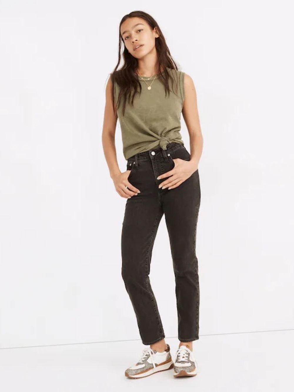 Madewell The Curvy Perfect Vintage Jeans Black Gray Straight Leg